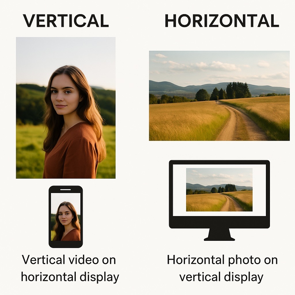vertical ou horizontal