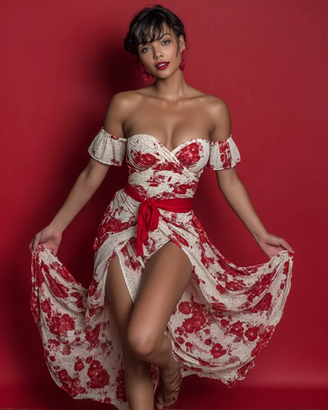 Soft petals, sharp gaze.Romance and fire stitched into every thread.#ModernMuse #RomanticAesthetic #BoldBeauty #FashionPortrait #CinematicLighting #RedVelvetVibes #FeminineFierce #FloralFantasy #LuxuryStyle #GlowUp #EditorialLook #VisualMood #PortraitPerfection