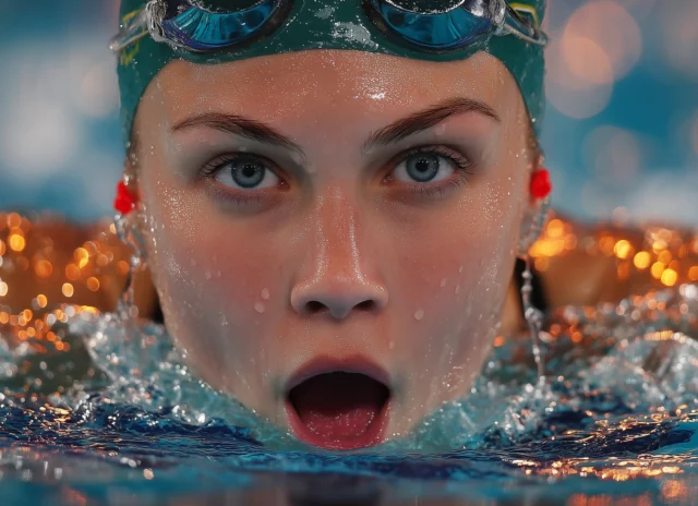 Close-up intensity. Every drop of water, every blink, every breath—captured with surgical precision. These shots were made using the Canon RF 70–200mm f/2.8L IS USM zoom lens, at 200mm on a full-frame Canon EOS R5. A lens fast enough to freeze water in motion, and sharp enough to capture the raw determination in an athlete’s eyes.But then again… maybe none of this ever happened.Maybe it’s just the illusion of perfection.Maybe it’s A.I. after all.#SportsPhotography #SwimmerFocus #CanonR5 #70200mm #FullFrameMagic #CloseUpAction #AIorNot #VisualArtistry
