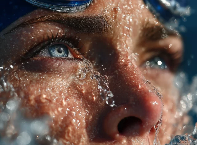 Close-up intensity. Every drop of water, every blink, every breath—captured with surgical precision. These shots were made using the Canon RF 70–200mm f/2.8L IS USM zoom lens, at 200mm on a full-frame Canon EOS R5. A lens fast enough to freeze water in motion, and sharp enough to capture the raw determination in an athlete’s eyes.But then again… maybe none of this ever happened.Maybe it’s just the illusion of perfection.Maybe it’s A.I. after all.#SportsPhotography #SwimmerFocus #CanonR5 #70200mm #FullFrameMagic #CloseUpAction #AIorNot #VisualArtistry